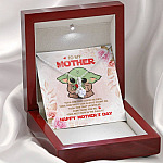 To My Mother Baby Yoda Best Mom In The Galaxy Happy Mother's Day Alluring Beauty Pendant Necklace