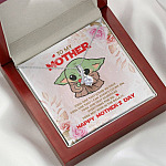To My Mother Baby Yoda Best Mom In The Galaxy Happy Mother's Day Alluring Beauty Pendant Necklace
