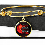 Veteran I Wear a Little Poppy as Red as Red Can Be to Show That I Remember Those Who Fought Circle Pendant Necklace