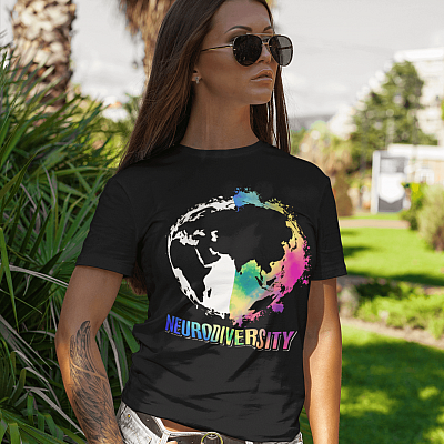 Alternative view of Neurodiversity Earth T-Shirt