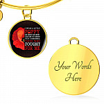 Veteran I Wear a Little Poppy as Red as Red Can Be to Show That I Remember Those Who Fought Circle Pendant Necklace