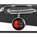 Veteran I Wear a Little Poppy as Red as Red Can Be to Show That I Remember Those Who Fought Circle Pendant Necklace