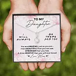 To My Daughter You Are Amazing I'll Always Be There Alluring Necklace