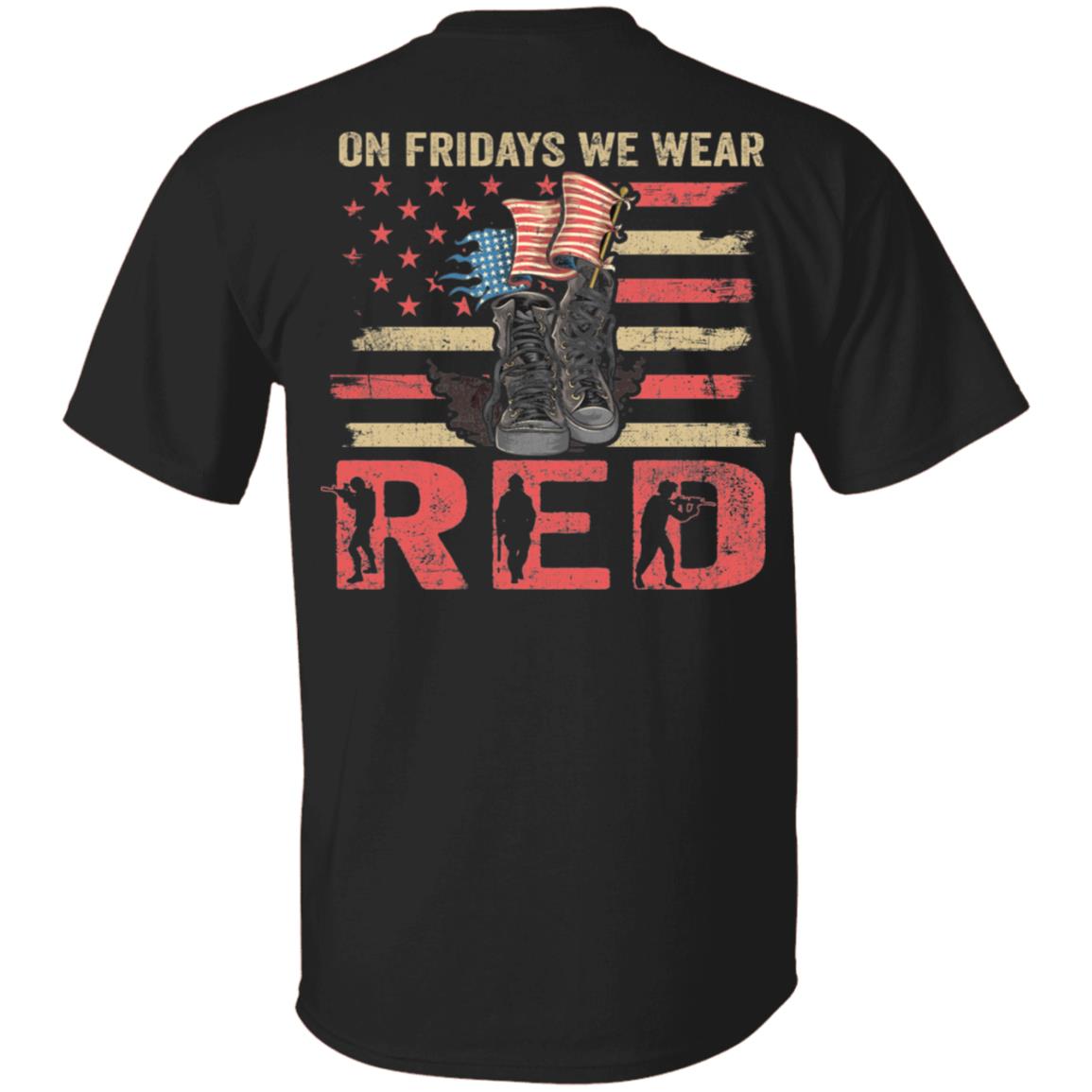 red, Black, Unisex T-Shirt
