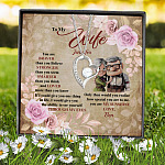 6VT. To My Wife You Are Braver Up SAMPLE DESIGN Forever Love Necklace (Silver) 7