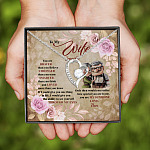 6VT. To My Wife You Are Braver Up SAMPLE DESIGN Forever Love Necklace (Silver)