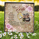 6VT. To My Wife You Are Braver Up SAMPLE DESIGN Forever Love Necklace (Gold) 7