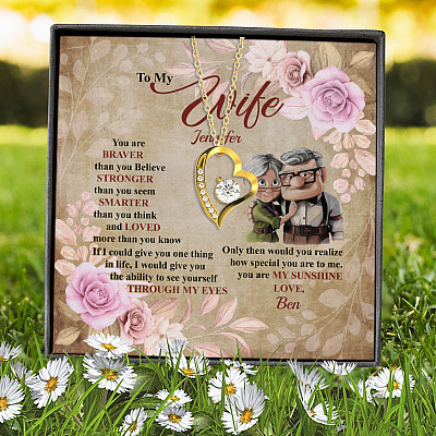 Personalized To My Wife You Are Braver Than You Believe From Husband Forever Love Heart Pendant Necklace