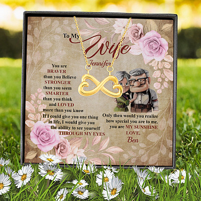 Personalized To My Wife You Are Braver Than You Believe From Husband Infinity Heart Pendant Necklace