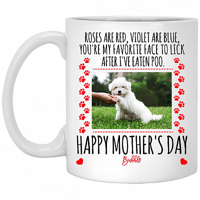 Personalized Custom Photo Roses, White, 11 oz. White Mug