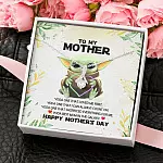 Baby Yoda To My Mother Yoda Best Mom In The Galaxy Happy Mother's Day Alluring Beauty Necklace