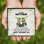 Baby Yoda To My Mother Yoda Best Mom In The Galaxy Happy Mother's Day Alluring Beauty Necklace