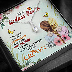 To My Badass Bestie Whenever You Feel Overwhelmed Remember Straighten Your Crown Alluring Necklace