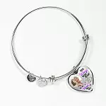 Personalized Photo Your Wings Were Ready But My Heart Was Not Butterfly Memorial Luxury Heart Pendant Necklace - Heart Bangle Personalized Photo Your Wings Were Ready But My Heart Was Not Butterfly Memorial Luxury Heart Pendant Necklace - Heart Bangle
