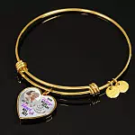Personalized Photo Your Wings Were Ready But My Heart Was Not Butterfly Memorial Luxury Heart Pendant Necklace - Heart Bangle Personalized Photo Your Wings Were Ready But My Heart Was Not Butterfly Memorial Luxury Heart Pendant Necklace - Heart Bangle