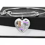 Personalized Photo Your Wings Were Ready But My Heart Was Not Butterfly Memorial Luxury Heart Pendant Necklace - Heart Bangle Personalized Photo Your Wings Were Ready But My Heart Was Not Butterfly Memorial Luxury Heart Pendant Necklace - Heart Bangle