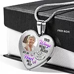 Personalized Photo Your Wings Were Ready But My Heart Was Not Butterfly Memorial Luxury Heart Pendant Necklace - Heart Bangle Personalized Photo Your Wings Were Ready But My Heart Was Not Butterfly Memorial Luxury Heart Pendant Necklace - Heart Bangle