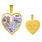 Personalized Photo Your Wings Were Ready But My Heart Was Not Butterfly Memorial Luxury Heart Pendant Necklace - Heart Bangle Personalized Photo Your Wings Were Ready But My Heart Was Not Butterfly Memorial Luxury Heart Pendant Necklace - Heart Bangle