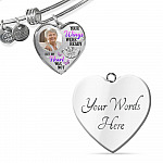 Personalized Photo Your Wings Were Ready But My Heart Was Not Butterfly Memorial Luxury Heart Pendant Necklace - Heart Bangle Personalized Photo Your Wings Were Ready But My Heart Was Not Butterfly Memorial Luxury Heart Pendant Necklace - Heart Bangle