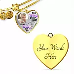 Personalized Photo Your Wings Were Ready But My Heart Was Not Butterfly Memorial Luxury Heart Pendant Necklace - Heart Bangle Personalized Photo Your Wings Were Ready But My Heart Was Not Butterfly Memorial Luxury Heart Pendant Necklace - Heart Bangle