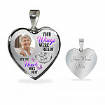 Personalized Photo Your Wings Were Ready But My Heart Was Not Butterfly Memorial Luxury Heart Pendant Necklace - Heart Bangle Personalized Photo Your Wings Were Ready But My Heart Was Not Butterfly Memorial Luxury Heart Pendant Necklace - Heart Bangle