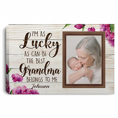 Personalized Custom Photo mother's day landscape, White, 0.75'' Framed Canvas