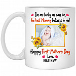 Personalized Custom Photo mother's day mug, White, 11 oz. White Mug