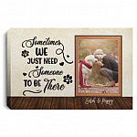 Personalized Photo Sometimes We Poster, White, 0.75'' Framed Canvas