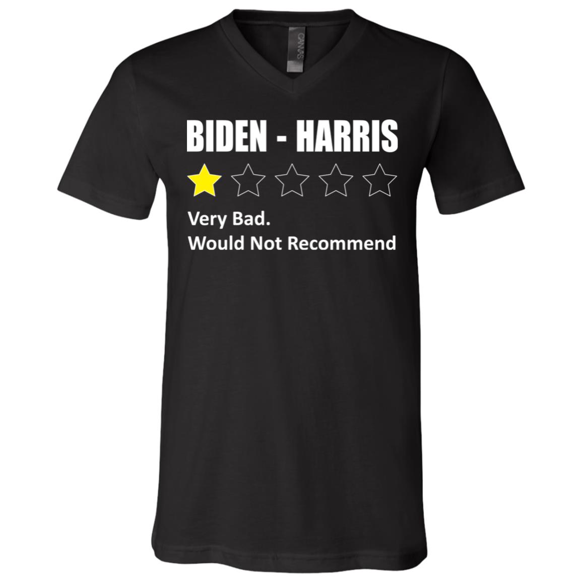 biden tee, Black, V-Neck T-Shirt