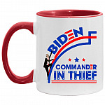 Biden Accent Mug, White/Red, 11 oz. Accent Mug
