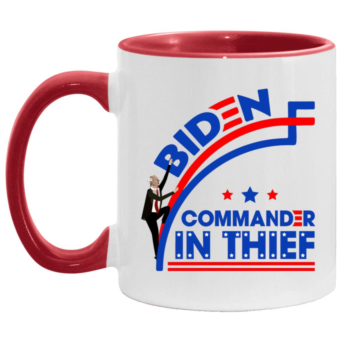 Biden Accent Mug, White/Red, 11 oz. Accent Mug