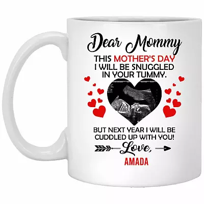 Personalized Photo Dear Mommy This Bottle, White, 11 oz. White Mug