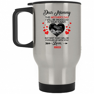 14 oz. Silver Travel Mug