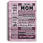 Daughter Canvas, White, 0.75'' Framed Canvas