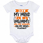 Got My Mind Onesie, White, Baby Onesie - 12 Month