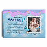 Custom Photo Our First, White, 0.75'' Framed Canvas