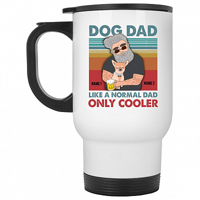 14 oz. White Travel Mug