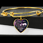 To My Wonderful Mom For All The Times I Forget To Thank You Mama Bear and Baby Heart Pendant Necklace