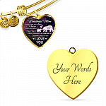To My Wonderful Mom For All The Times I Forget To Thank You Mama Bear and Baby Heart Pendant Necklace