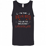 Wrong Bitch Tank, Black, Unisex Tank Top