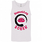 Namastay Sober Zen Tank, White, Unisex Tank Top