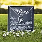 To My Love I'm Not Perfect I'll Annoy You but I Know You Are Right I Love You to Wife to Girlfriend Forever Love Heart Pendant Necklace
