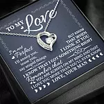 To My Love I'm Not Perfect I'll Annoy You but I Know You Are Right I Love You to Wife to Girlfriend Forever Love Heart Pendant Necklace