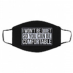 i wont mask, Black, Cloth Face Cover – Medium/Large i wont mask, Black, Cloth Face Cover – Medium/Large