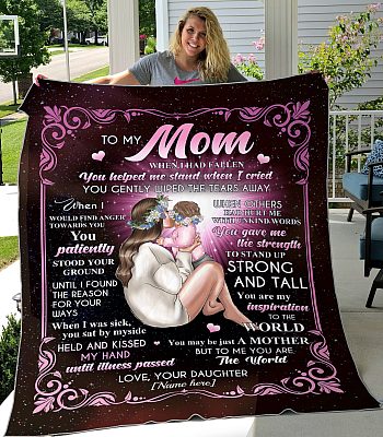 Personalized To My Mom You Are the World to Me Blanket - Gifts for Mom from Daughter Mink Sherpa Blanket