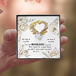 To My Bonus Daughter Not Flesh of My Flesh but Still Miraculously My Own Love Knot Pendant Necklace