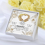 To My Bonus Daughter Not Flesh of My Flesh but Still Miraculously My Own Love Knot Pendant Necklace