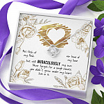 To My Bonus Daughter Not Flesh of My Flesh but Still Miraculously My Own Love Knot Pendant Necklace