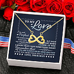 To My Love I'm Not Perfect I'll Annoy You but I Know You Are Right I Love You Infinity Heart Necklace