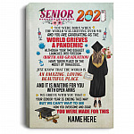 Personalized Class of 2021 canvas, White, 0.75'' Framed Canvas